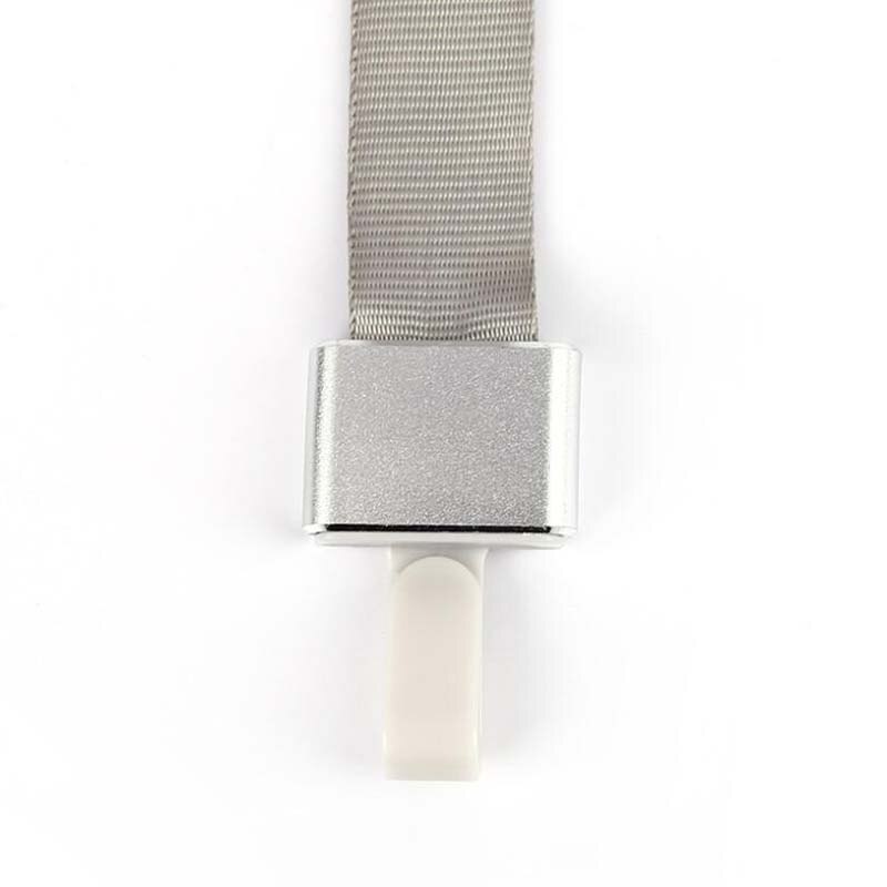 Aluminium Legering Kaarthouder Touw Werknemer Naam Id Card Cover Band Werk Certificaat Identiteit Badge Id Case Touw: Silver