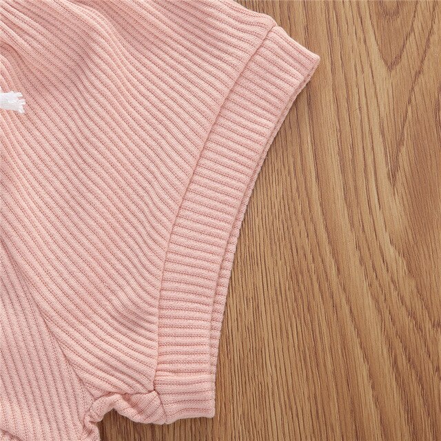0-18m 3 st bebis flickor pojkar ribbade kläder set bebis pojke flicka ren färg kortärmade romper toppar+shorts byxor