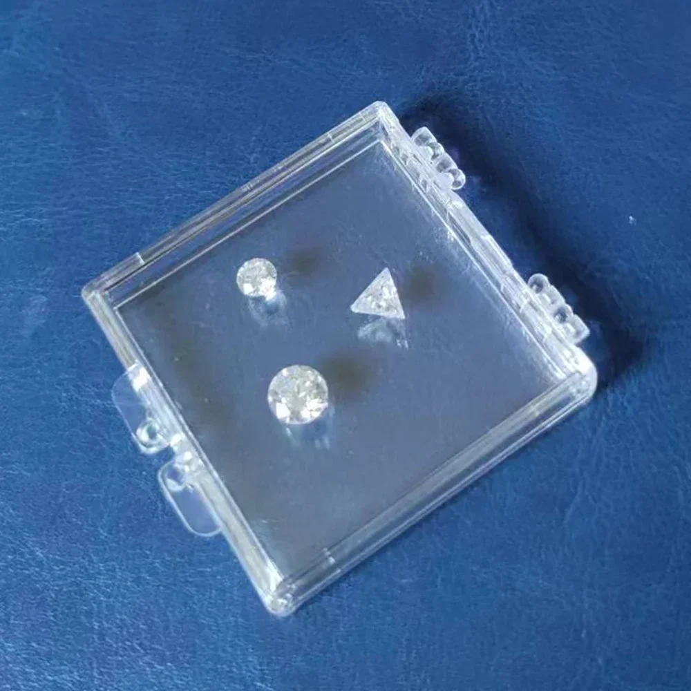 Lose Diamant Schmuck Display Box Edelsteine Stein Lagerung Organizer Klebrige Strass Vitrine Edelstein Verpackung Box Edelstein Box