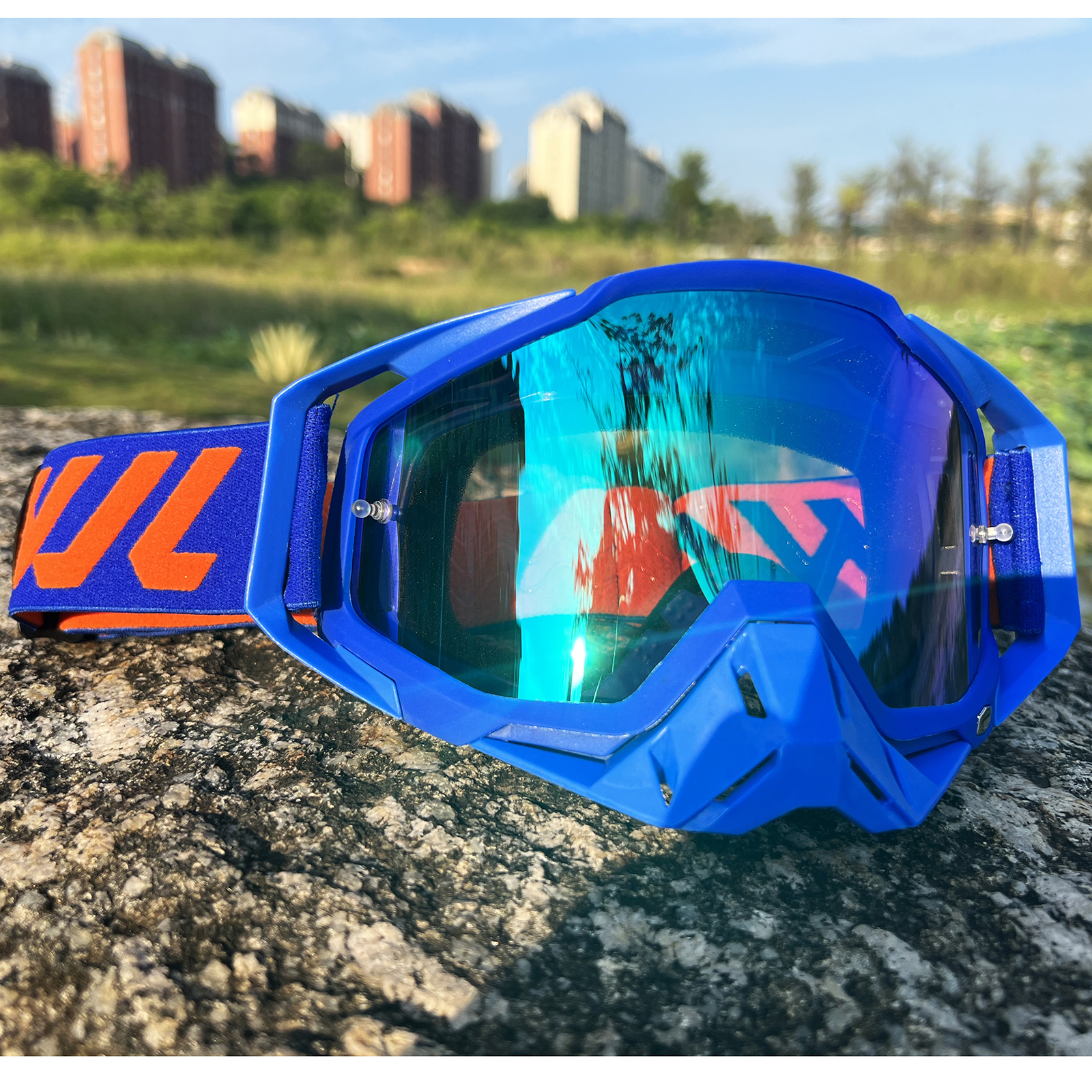 WJL Motocross-Brille, Motorrad-Sonnenbrille, Herren, MTB, ATV, Maske, winddichter Schutz, Skifahren, Radfahren, Rennen, Offroad-Brille