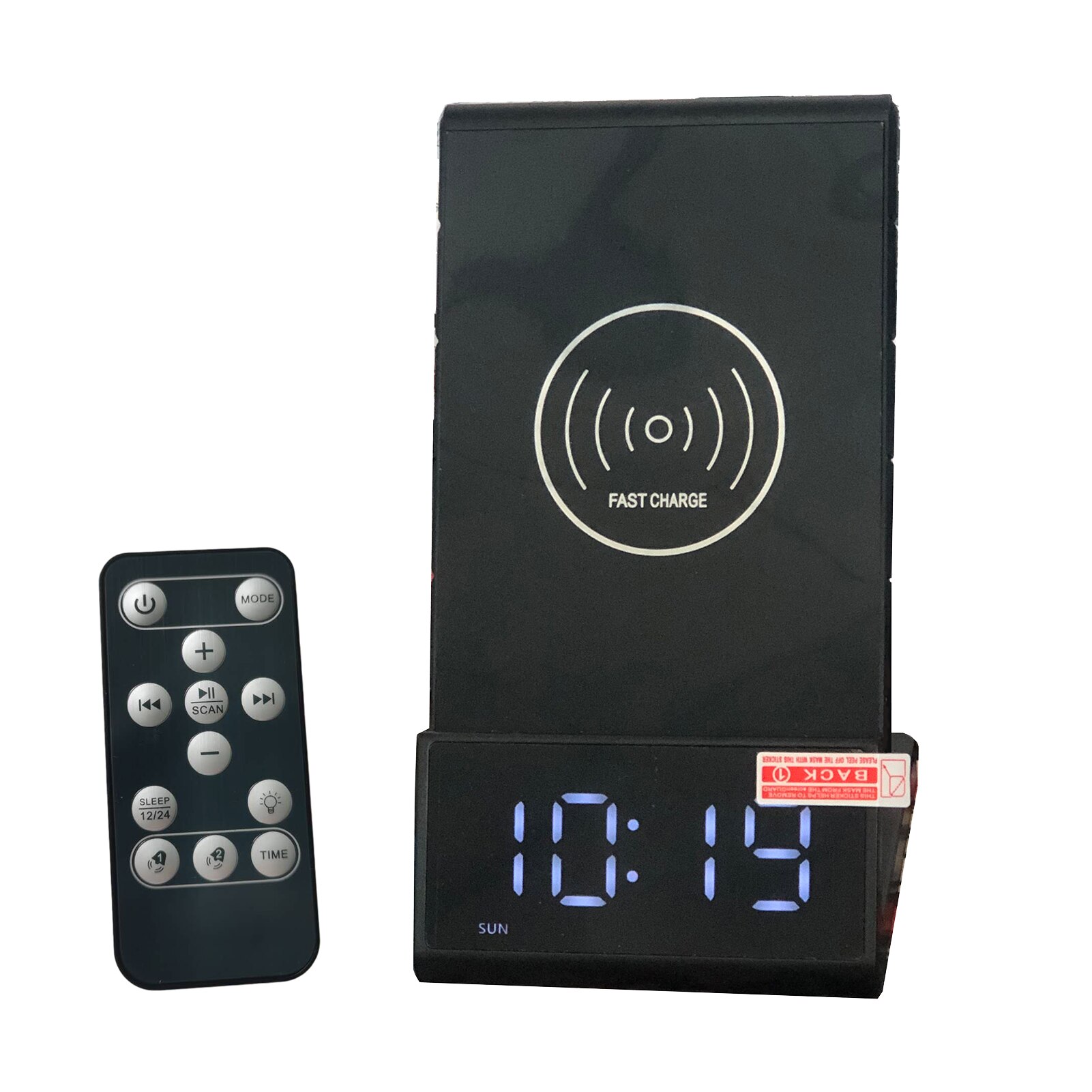 Wireless Charger Alarm Clock FM Bluetooth Playback LED Digital Alarm Clock Radio Remote Control Function Stereo Audio Equipment: A U.S. regulations