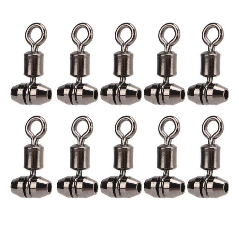 Triple Barrel Swivel Rotating Fishing Swivels for Freshwater and Saltwater: small