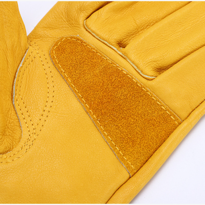 Leather Work Gloves Sheepskin Driving Gloves Men Motorcycle Gardening Safety Protective Fruit Picking Gloves