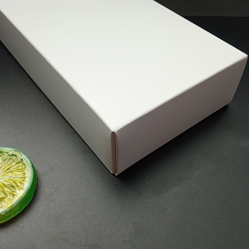 10pcs Rectangle Kraft Paper Box Folding With Transparent PVC Window Candy Box Christmas Decoration Package Box