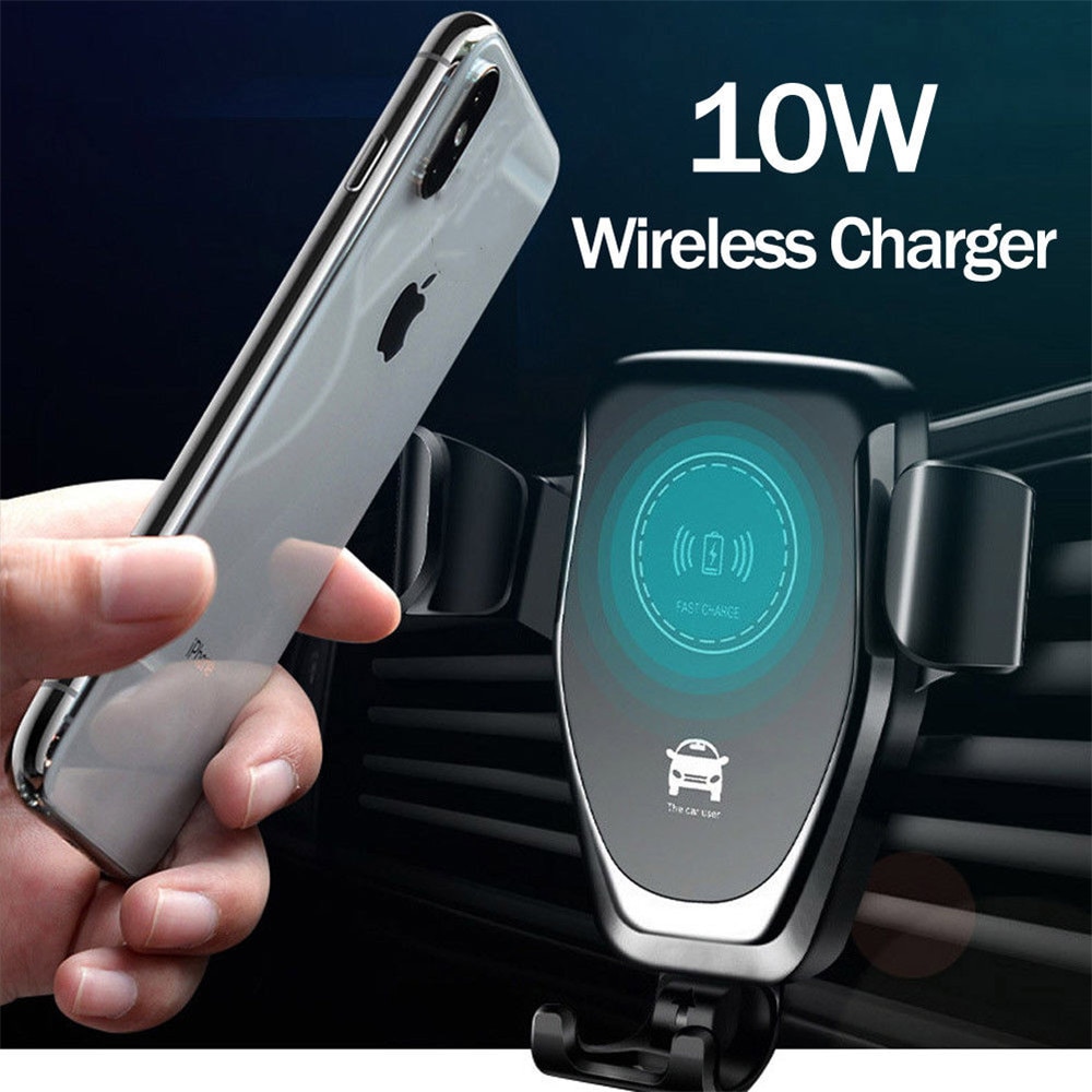 10W Wireless Fast Car Charger Air Vent Mount Phone Holder For iPhone XS Max Samsung S9 Xiaomi MIX 2S Huawei Mate 20 Pro 20 RS