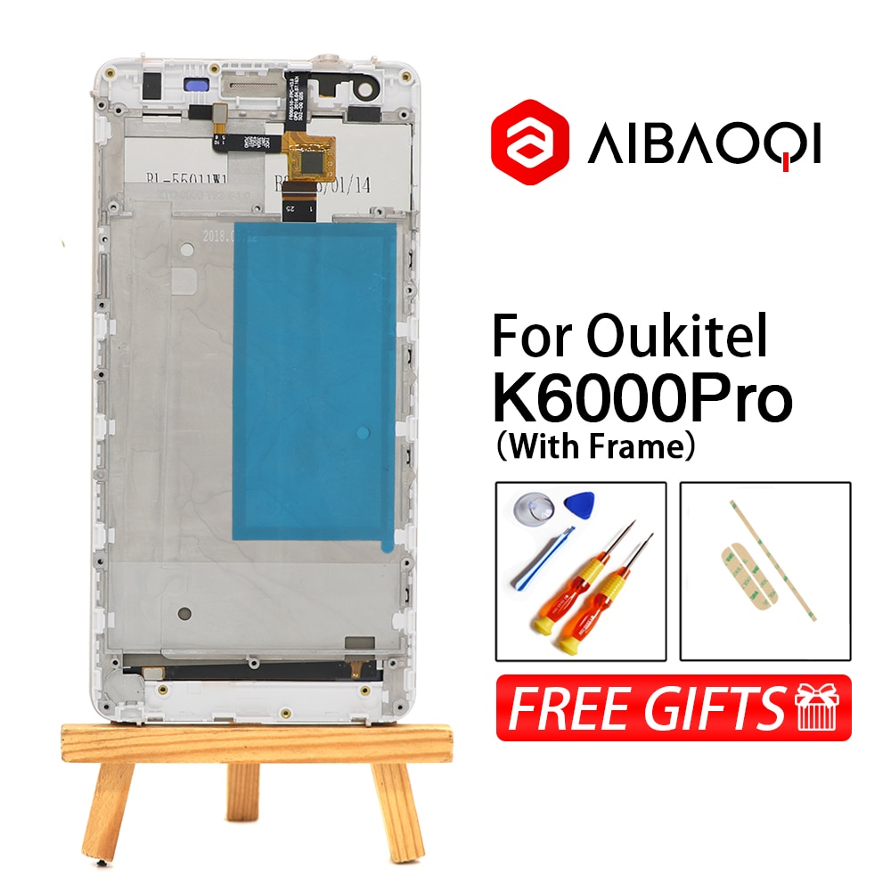 Aibaoqi Voor 5.5 Inch Touch Screen + 1920X1080 Lcd-scherm + Frame Assembly Vervanging Voor Oukitel K6000 Pro/K6000/K6000Pro Telefoon