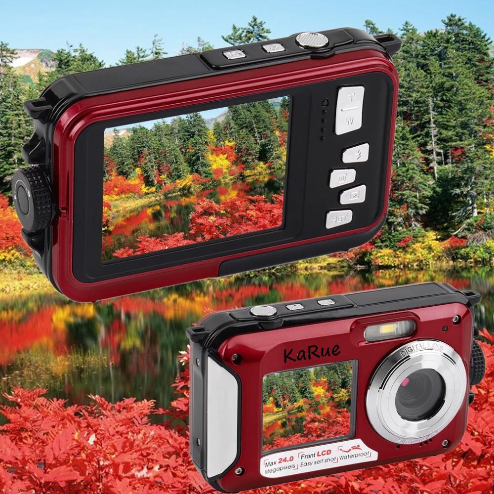 W599 Camera 24 MP 2.7inch 3MP CMOS Front Rear Dual-screen Digital Cameras Waterproof Compact Camera