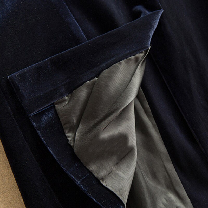 Chaqueta de traje de terciopelo negro dorado para mujer, chaqueta de de autocultivo con temperamento, abrigo con borlas de gama alta y901, primavera y otoño