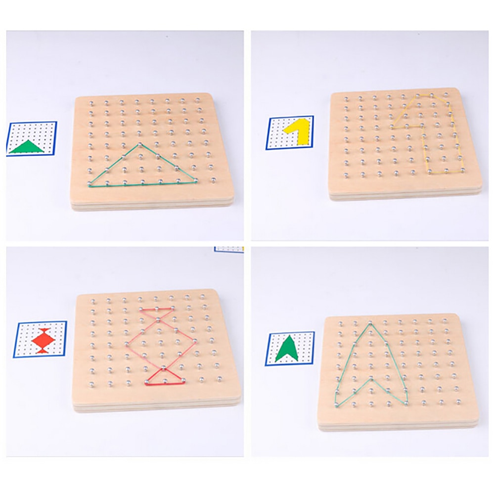 Grafische Rubber Tie Nail Geoboard Met Kaarten Math Learning Onderwijs Kinderen Speelgoed