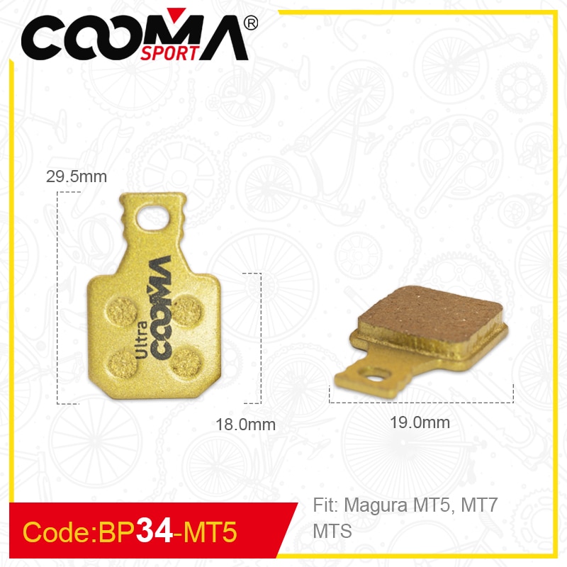 4 pares 8 piezas de pastillas de freno de disco de ciclismo para SHIMANO SRAM AVID HAYES Magura Formula y scooter, dorado