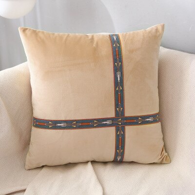 Retro häst borstat midja kuddfodral hem dekorativ bäddsoffa bil säng kuddar kuddfodral polyester örngott: 8 / 45 x 45cm