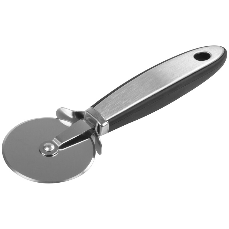Rustfrit stål pizza cutter, premium pizza hjul ultra skarp pizza skiver ergonomisk skridsikker håndtag med pizza sh