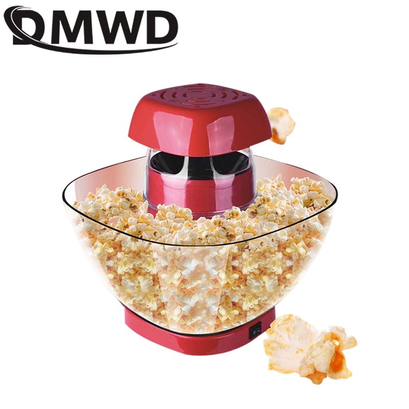 DMWD Electric Popcorn Machine Small Automatic Carnival Popcorn Maker 1200W Corn Making Machine For Household DIY Corn Popper