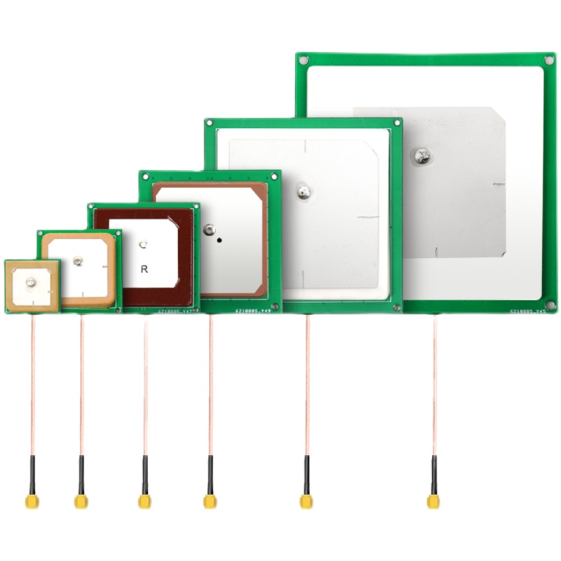 Lector RFID UHF con receptor de antena de alta ganancia de cerámica pasiva omnidireccional incorporado de 915MHz conector SMA IPX MMCX