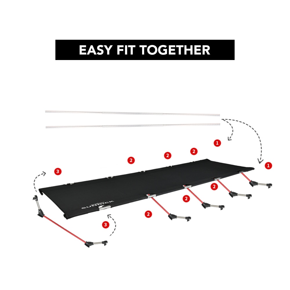 Portable Folding Camping Cot Single Person Outdoor Foldable Bed for Sleeping 330lb Hiking Backpacking Picnic Camping Cot Bed Mat