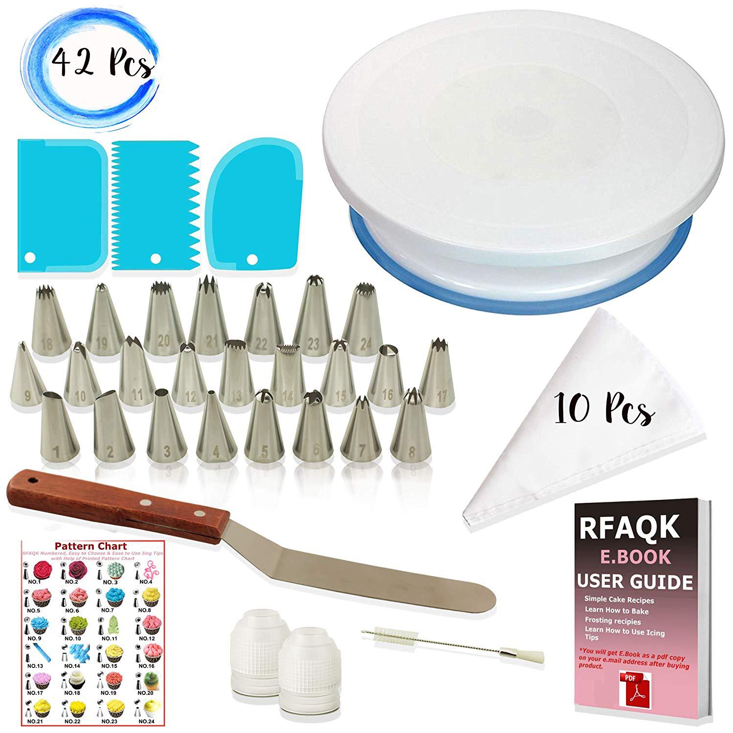 Juego de 73 juegos de tortas para decorar la boca de la flor montada herramienta para hornear de torneado de azúcar