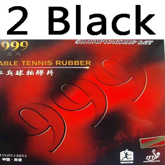 2pieces 999 999T pips-in table tennis pingpong rubber with sponge 2.2mm H44-45: 2 black