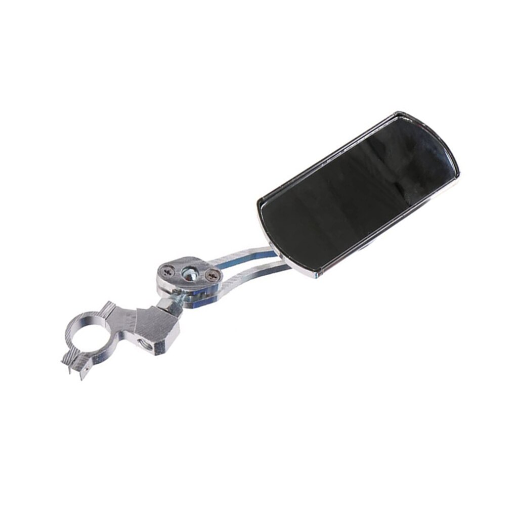 Espejo retrovisor de aleación de aluminio para bicicleta con rotación de 360 grados espejo trasero para bicicleta manillar Flexible accesorio de seguridad espejo: Silver-1 Pcs