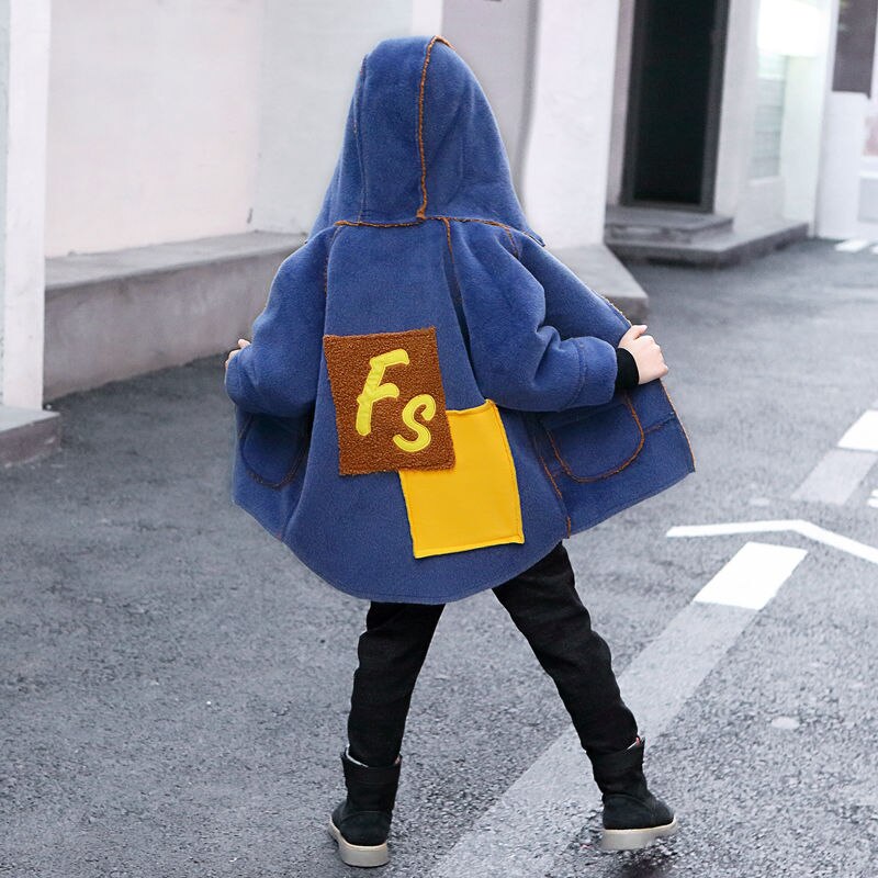 Jongens Wollen Jas En Najaar Plus Fluwelen Verdikking Kinderen Wollen Jas Kinderen Buitenlandse Stijl Grote jongen Trend