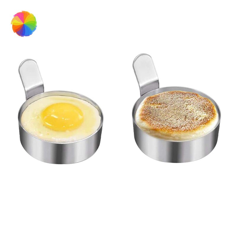 Rustfritt stål rund eggeform eggomelett omelett stekt egg modell kjøkkentilbehør
