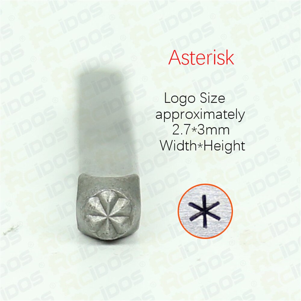 3Mm Dash/Asterisk/Plus-Minus/4Mm Slash Teken Symbolen Stalen Stempel Letters, metalen Sieraden Staal Woord Punch Stempel Seal