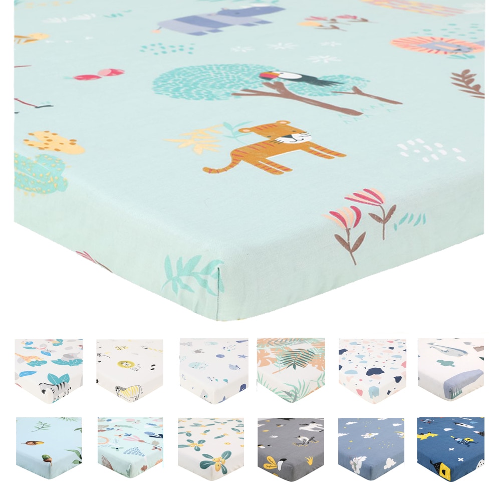 Stretchy Ingericht Crib Lakens 100% Microfabric Wieg Matras Topper Voor Baby Meisjes & Jongens Ultra Zachte Geweven Sheet Cover