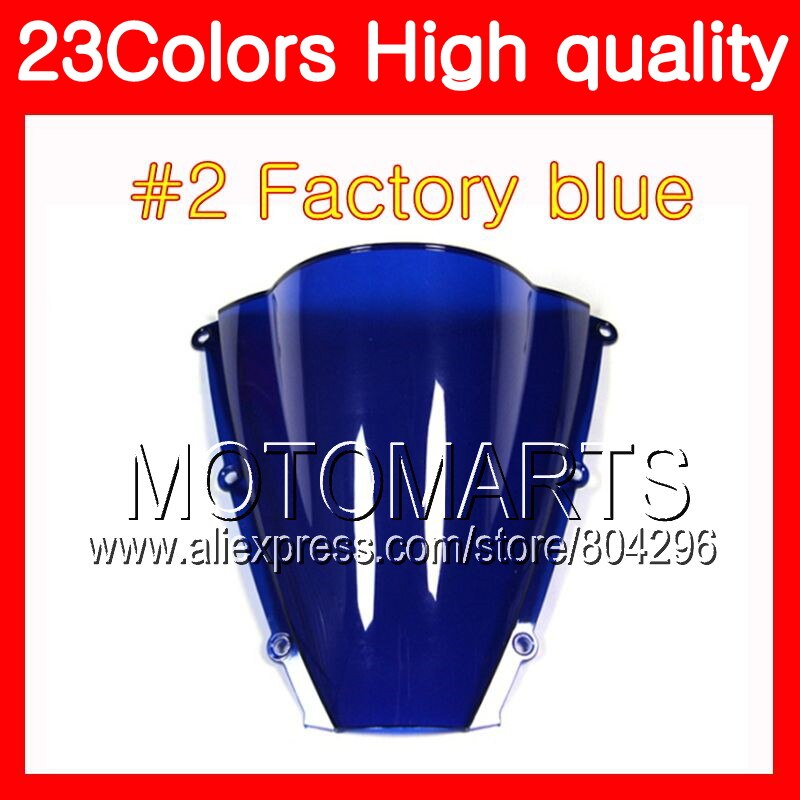23Colors Windscreen For KAWASAKI NINJA ZX9R 94 95 96 97 ZX-9R 9 R ZX 9R 1994 1995 1996 1997 Chrome Black Clear Smoke Windshield: NO.2