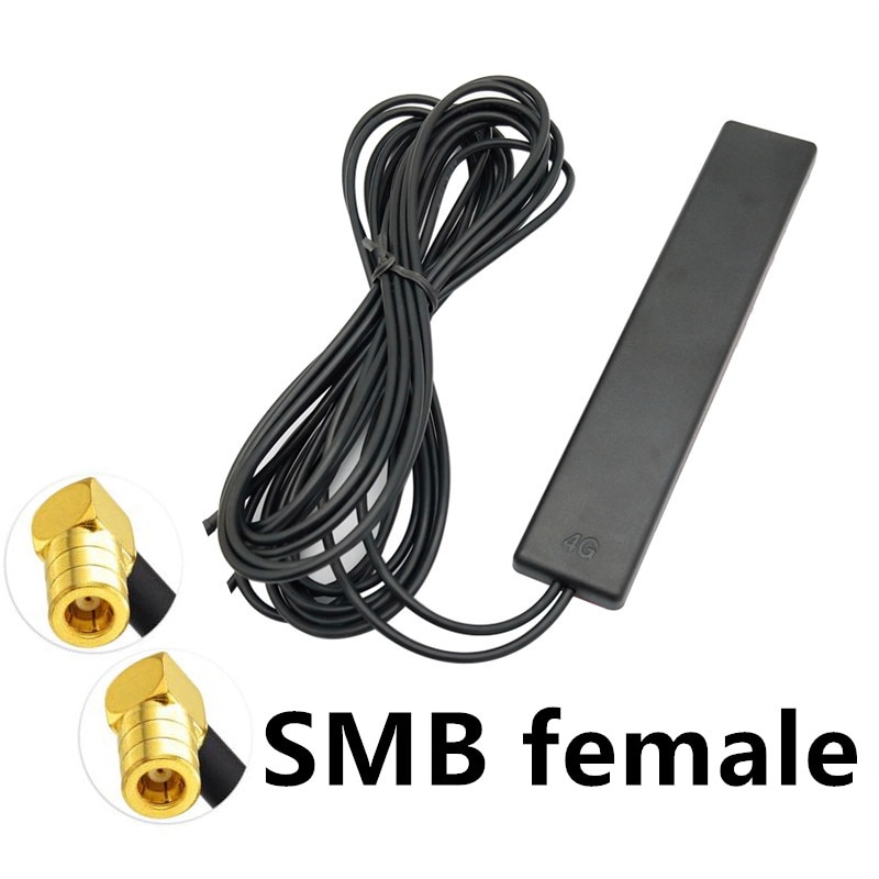 Jx antena externa de 3g 4g lte, roteador, modem aéreo, antena externa, antena de remendo de carro, cabo duplo, 3 metros, sma conector ts9 crc9: SMB female