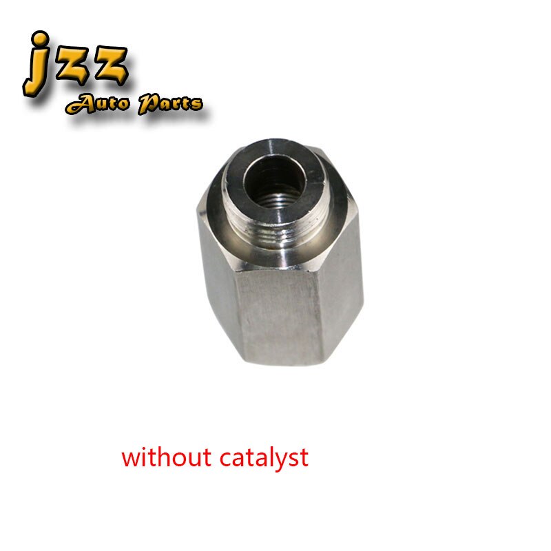 Jzz rustfrit stål universal  o2 ilt sensor afstandsstykke indeholder katalysator til bolt sensor møtrikker passer 90 grader: Ss03 nokatalytiske stoffer