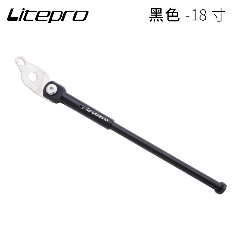 Litepro Folding Bike Kickstand 18 20 Inch For Birdy Side Stand Aluminum Alloy: black 18inch