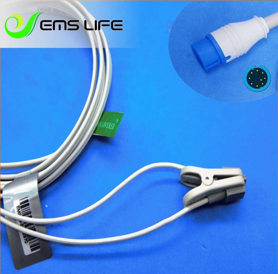 Lange Kabel Awt Volwassen Vinger Clip Spo2 Sensor Voor Biolight A8, A9 Digitale Serie: child ear clip