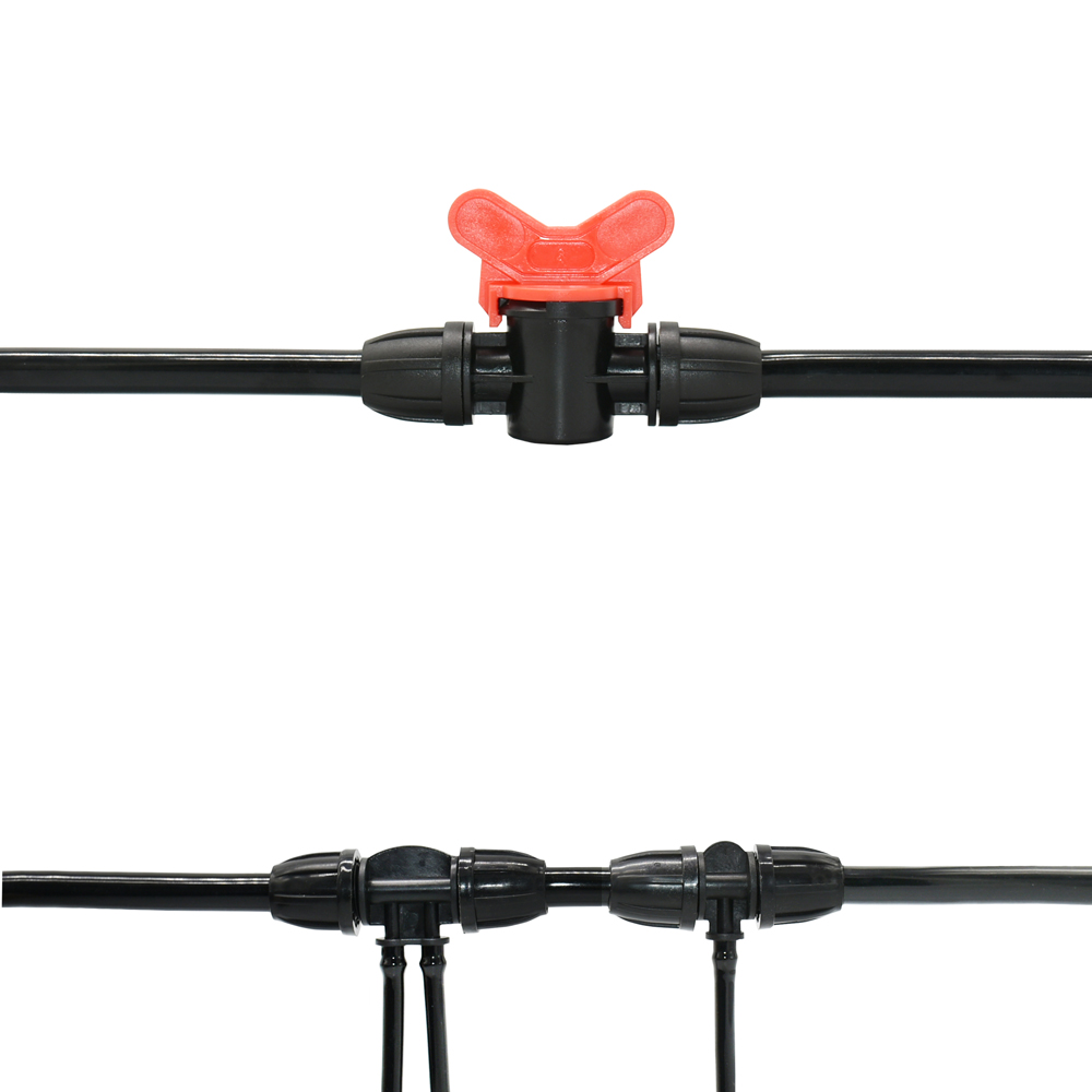 Garten 3/8 x 1/4 Zoll Schlauchtülle Anschluss Sicherungsmutter Reduzierer Wassersplitter T-Stück Winkel Endstopfen Tropfbewässerungssystem passend zu