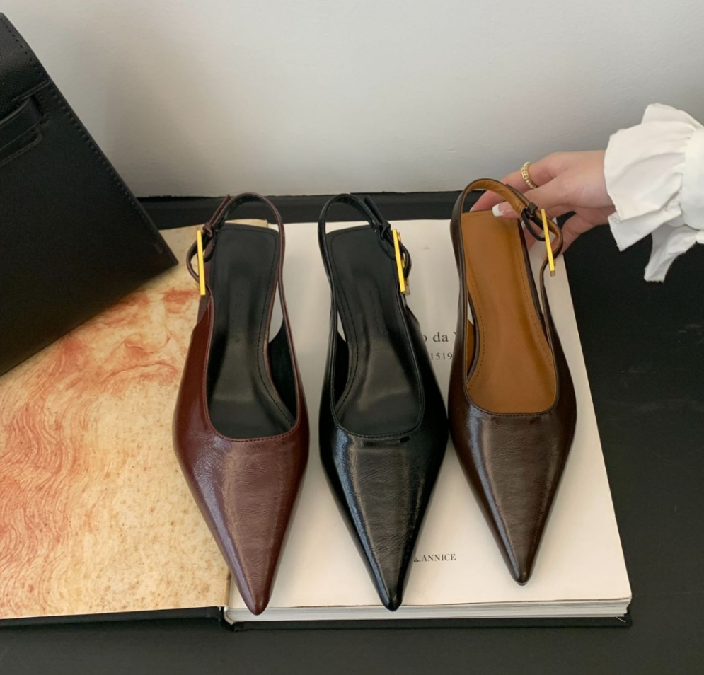 NOVEDAD DE VERANO 2025, sandalias para mujer a la con punta estrecha, zapatos elegantes sin cordones para mujer, zapatos de tacón medio fino, zapatos de tacón