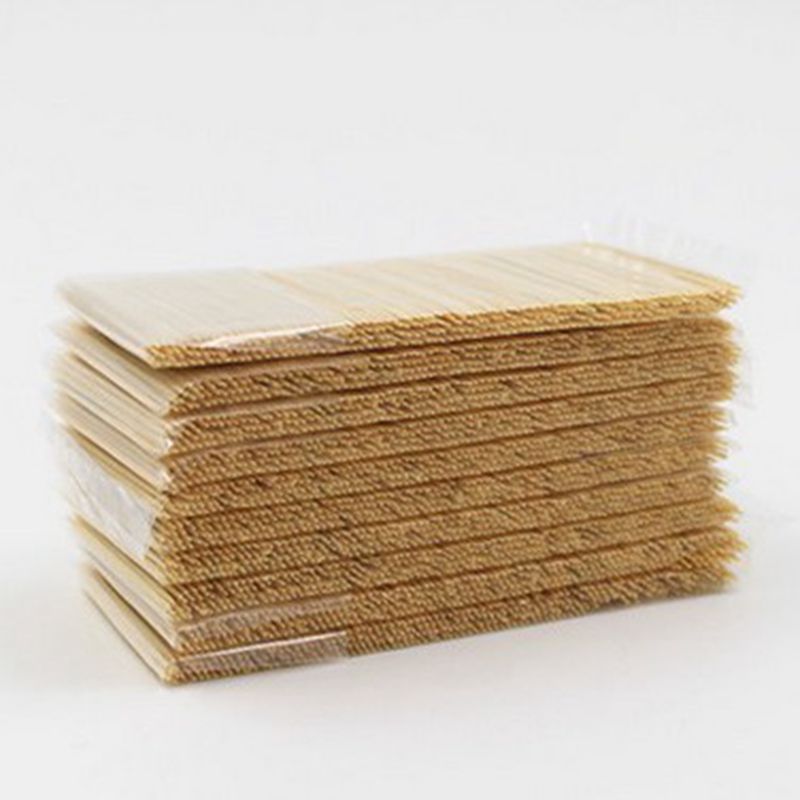 300 st bambu tandpetare oral trä tandpetare vård