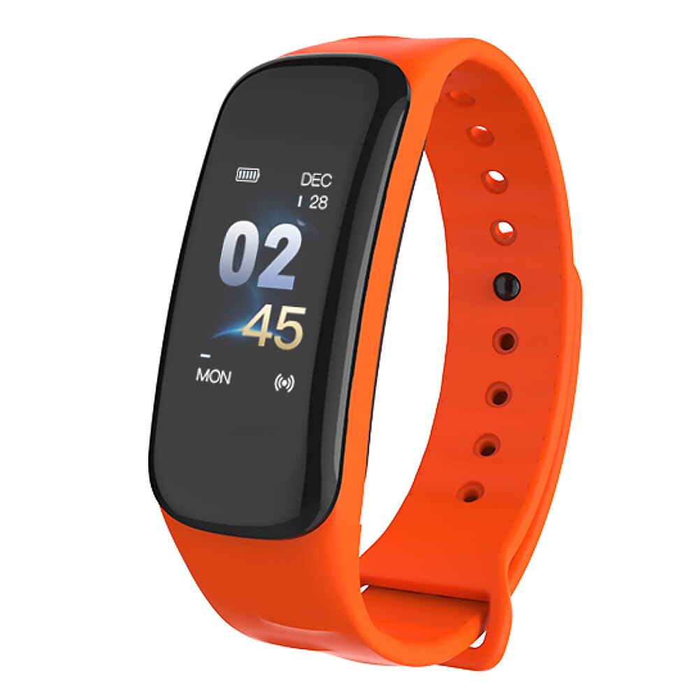 Pulsera inteligente IP67 para hombres y mujeres, reloj de seguimiento de Fitness, control de ritmo cardíaco, presión arterial, contador de calorías, control de sueño: Naranja