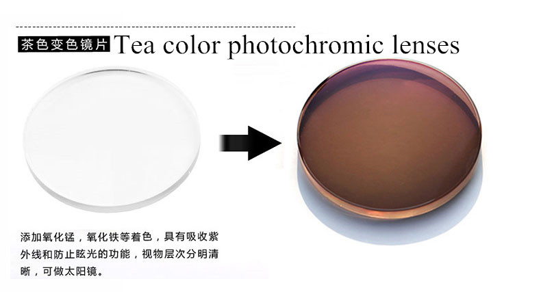 Photochrome Linsen 1,56 1,61 1,67 Optische Verordnung Objektiv Ändern Farbe Anti-Uv Männer Fahren Gläser MR-8 Super Hart Härte: YELLOW / 1,56