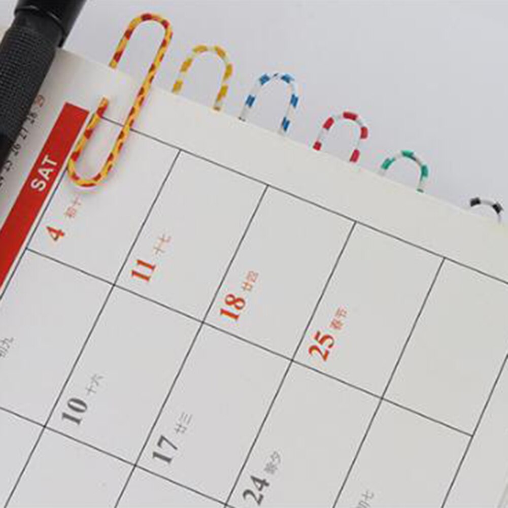 200Stck Papier Clips 28mm Metall Papier Clips Langlebig Und Rostfrei Hinweise Clips Für Büro Schule Dokument Organisation Farbe Clip