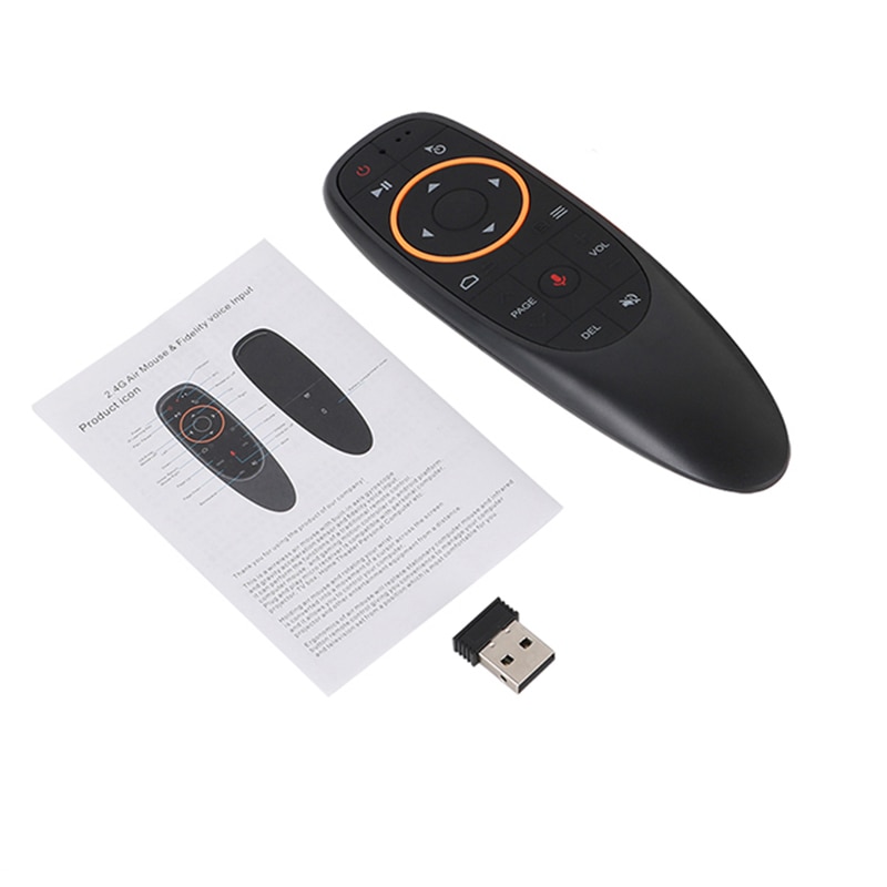 G10 Air Voice Control Maus Mit Usb-empfänger 2,4G Gyro Sensing Mini Wireless Smart Remote Für Android TV BOX HK1 X96 Mini