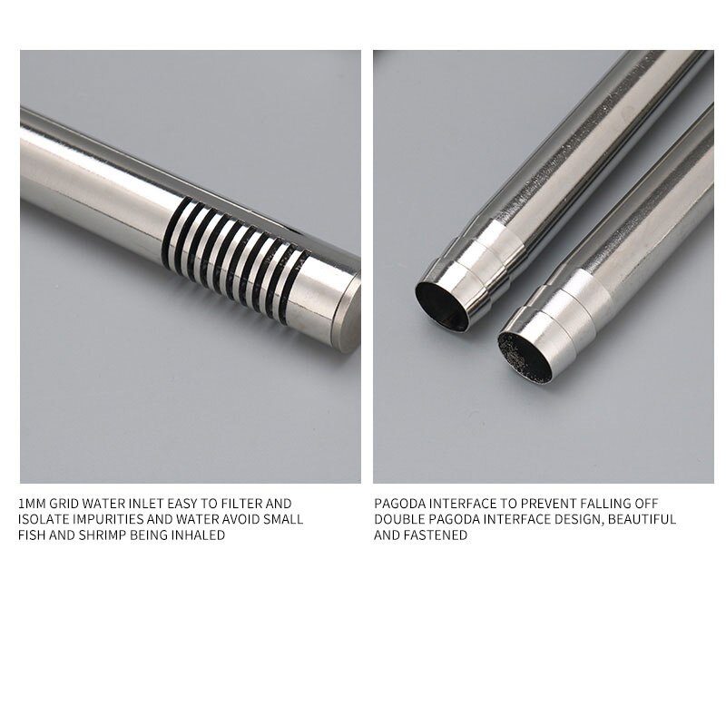 ZRDR filtro per acquario filtro esterno in acciaio inossidabile scarico uscita uscita schiumatoio acqua rimuovere il tubo del giglio del film dell'olio