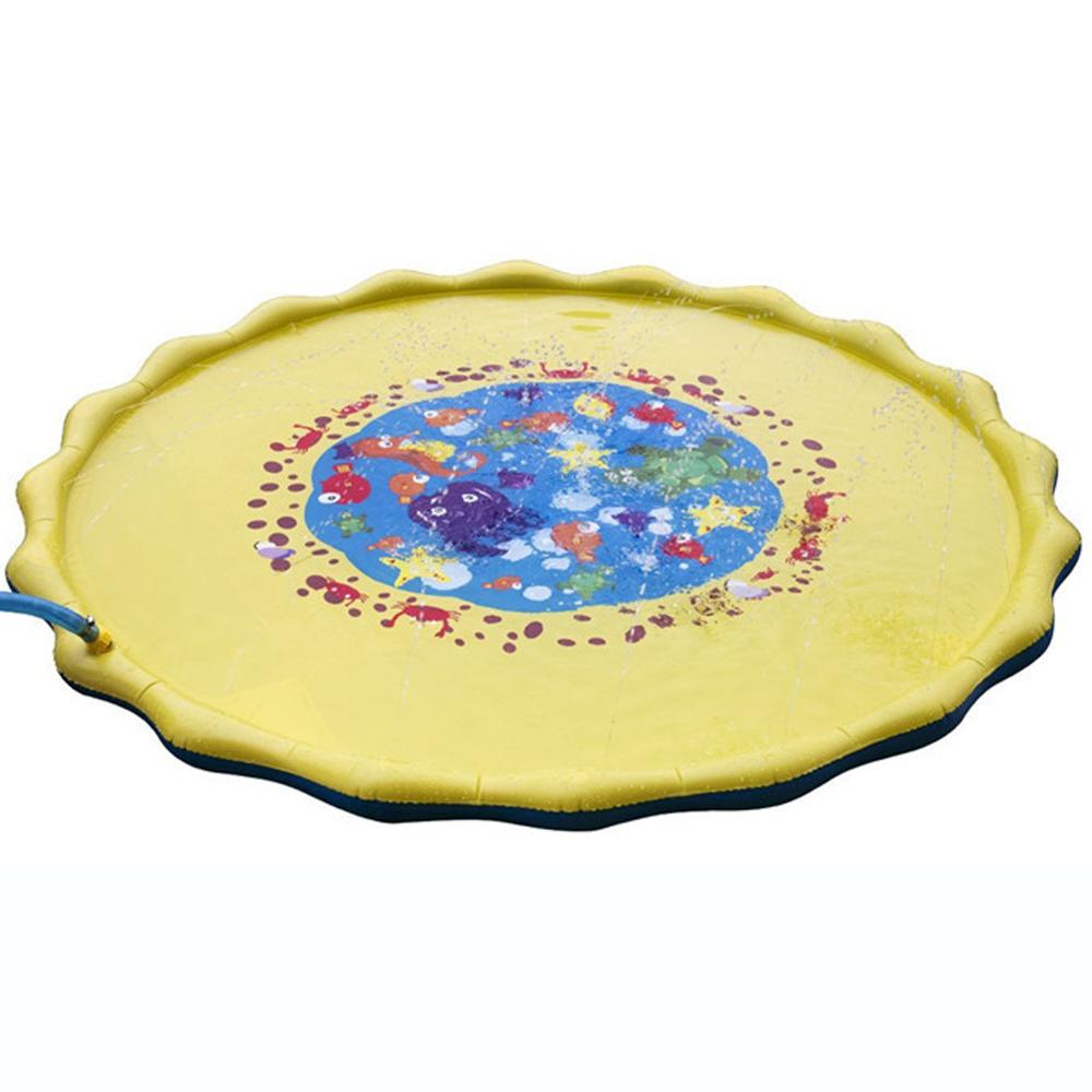 Alfombrilla de juego con rociador de agua para niño y niña, alfombra de juego de 68 pulgadas, juguetes de agua para niños pequeños, estera de juego con fuente al aire libre, al aire libre: 170cm Style 5