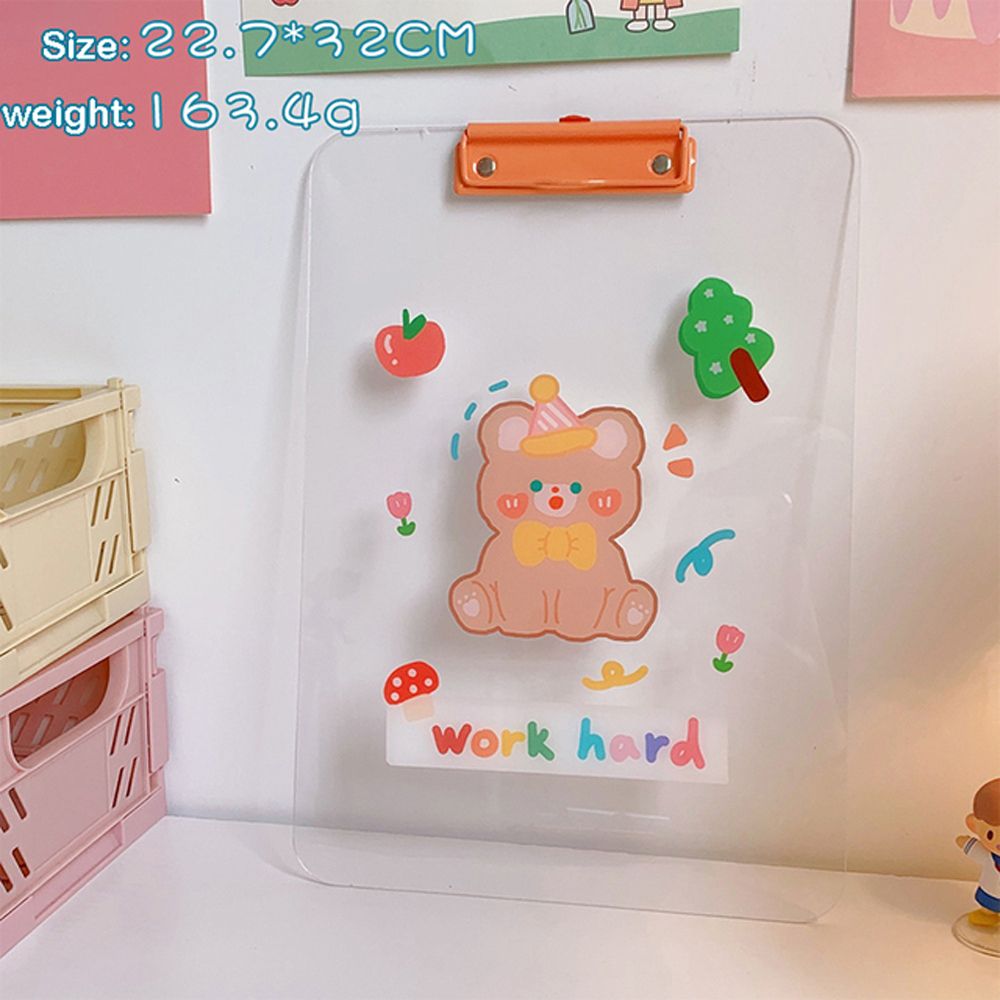 Hole Splint File Folder Acrylic Test Paper Organizer Memo Clip Document Board Clip Clipboard A4 Paperboard Writing Pad: 06