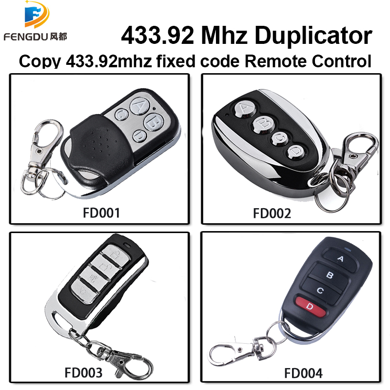 Controle remoto universal 433mhz, código grabber para portão sem fio rf 4 canais clonagem elétrica para porta do garagem do carro chaveiro com corrente