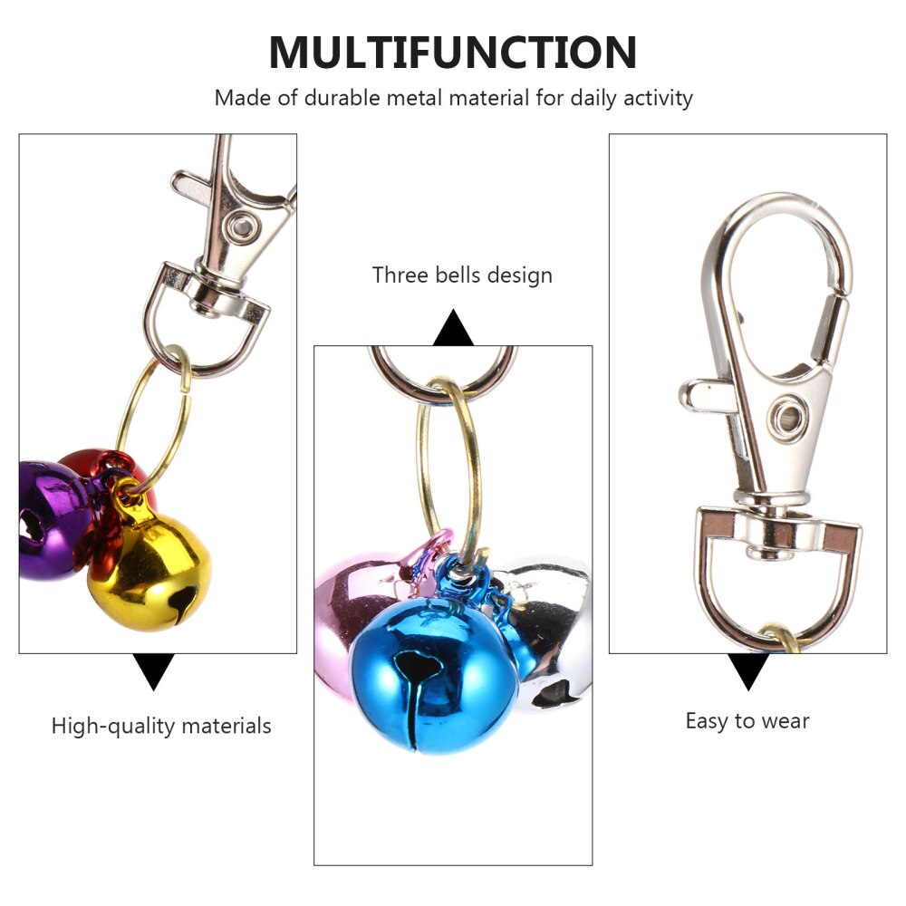 Colgantes de entrenamiento con forma de campana de gato de 4 uds, campanillas para Collar para mascotas, suministros para Collar