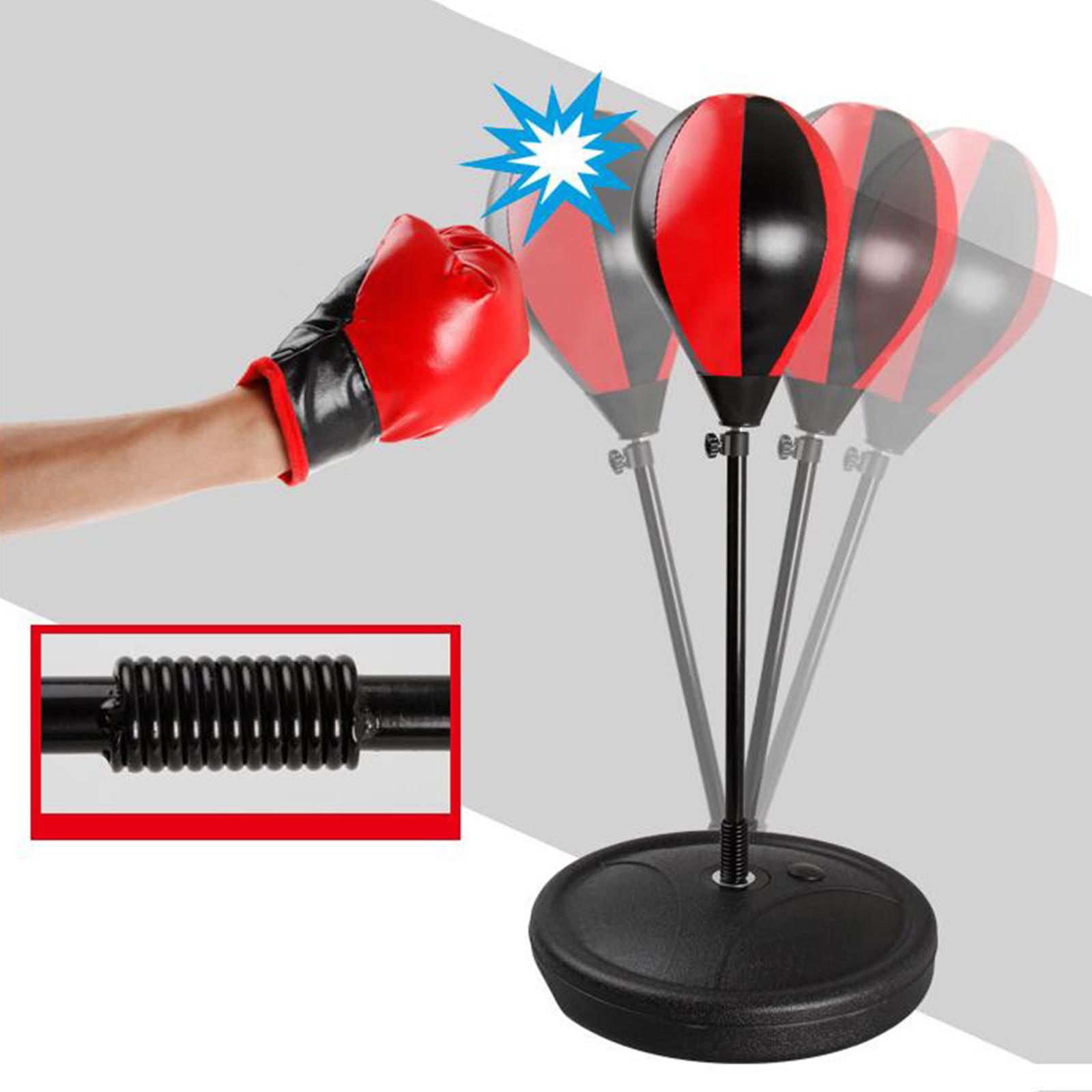 Adjustable Height Kids Teenagers Punching Ball Bag Speed Boxing Sports Set Fighting Game With Gloves Kids Boxing Set