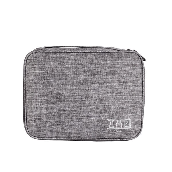 Large Capacity Organizer Bag Travel Cable Storage Multifunction Digital Storage Bag Gadget Organizer Digital Pouch Storage: A-Gray