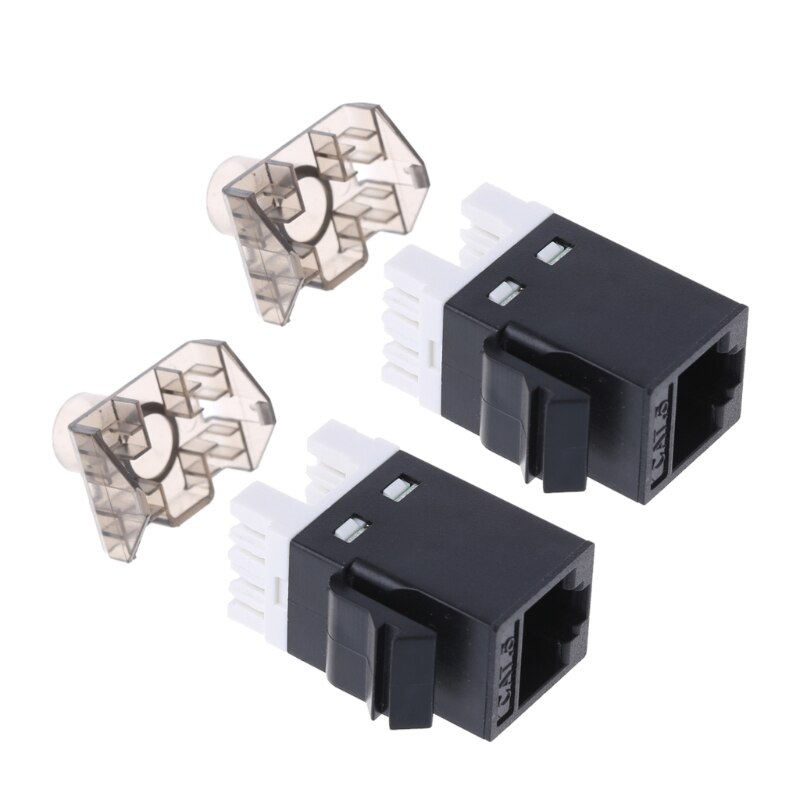 Módulo de red UTP CAT6, adaptador de Cable conector RJ45, conector Keystone, 2 uds.