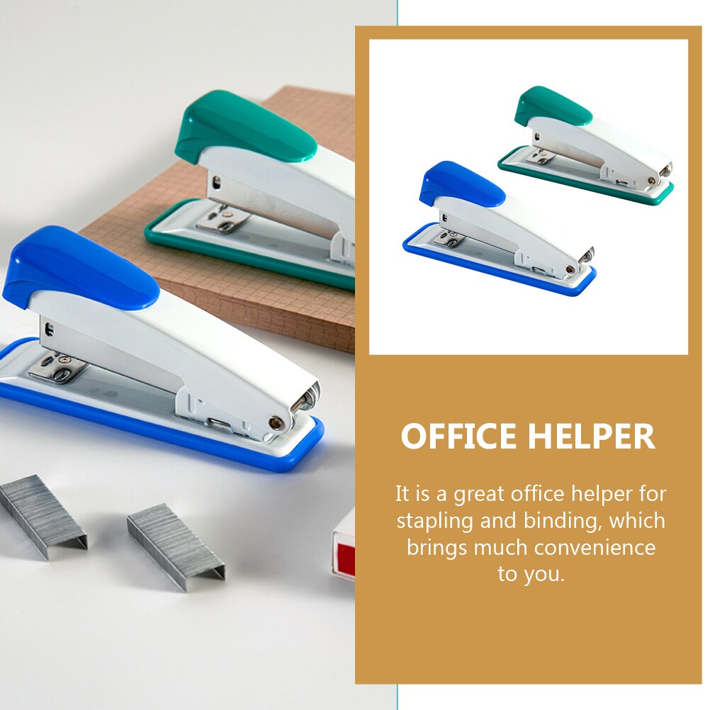 2Pcs Standard Staplers Metal Staplers for Desk School Office Home Stapler Stapling Tool