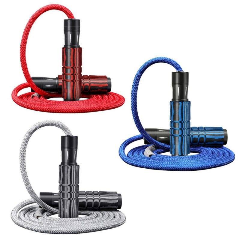 Gevlochten lagers springtouw verstelbaar sport afvallen oefening sportschool fitness snelheid springtouw antislip legering handvat