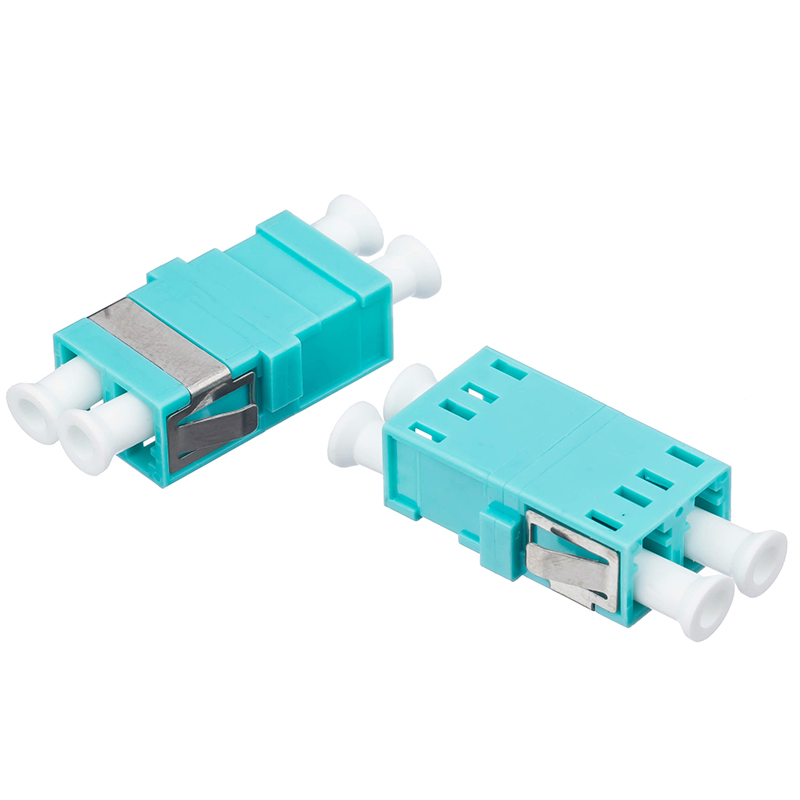 Intergrated style Duplex OM3 LC UPC Fiber Adapter MM SC Type Duplex Flange Coupling Carrier Class Fiber Optic Coupler