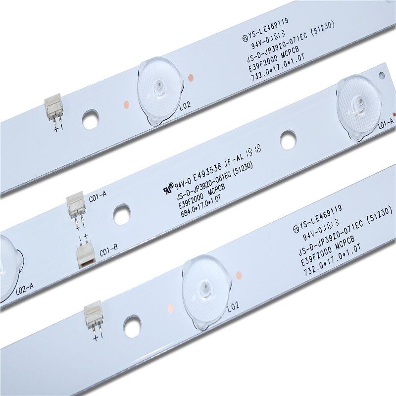 LED backlight strip lamp voor JS-D-JP3920-061EC JS-D-JP3920-071EC E39F2000 MCPCB AKAI AKTV401 AKTV403 AKTV4021 D39-F2000 LC390TA